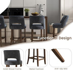 VKNOW Bar Stools Set of 4, Modern Counter Stools - Image 8