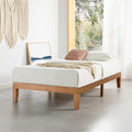 Mellow Naturalista Classic 12-Inch Solid Wood Platform Bed | Wooden Slats by MELLOW