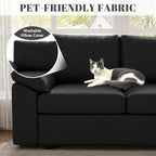 108 Inch Faux Leather Modular Sectional Sofa - Image 7
