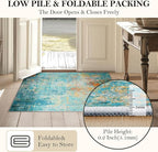 RELEANY Washable Area Rugs 2'x6' Non-Slip Modern Abstract Soft - Image 5