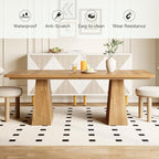 LITTLE TREE Dining Table for 6 People, Wooden Dining Table, Rectangle Table - Image 7