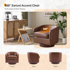 VINGLI 360°Swivel Accent Chair - Image 5