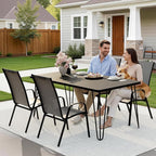 JEAREY Patio Dining Chairs Set of 4, Outdoor Stackable Dining Furniture Set - Image 6