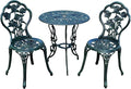 Oakland Living Cast Aluminum Conversation Set Metal Antique Green 3 Piece Patio by Oakland+Living