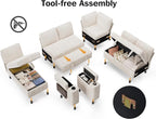 Vipbear 111" Modular Sectional Sleeper Sofa - Image 4