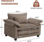 Oversized Accent Chair, Modern Chenille Cloud Sofa Chair - Image 2