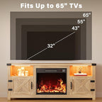 YESHOMY LED Fireplace TV Stand - Image 7
