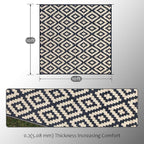 SAND MINE Reversible Mats, Plastic Straw Rug, Modern Area Rug, Large Floor Mat - Image 2
