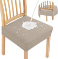 Smiry Waterproof Seat Covers for Dining Room Chairs Set of 8, Stretch Jacquard by Smiry