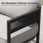 Grand patio 6-Piece Outdoor Furniture Set, 7 Seats Wicker Sofa Conversation Set - Image 6