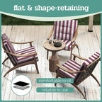 Outdoor Chair Cushion, High Back Soft Seat Pad, Indoor Outside Use, - Image 7