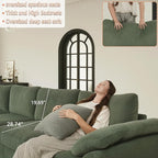 EASE MOOSE Oversized Sectional Modular Sofa, Large U Shape Sectional Couch Wide - Image 6