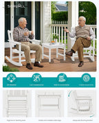 SERWALL Outdoor Rocking Chairs Set of 2 - Image 7