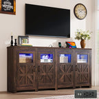 74" Large LED Farmhouse TV Stand by chartustriable