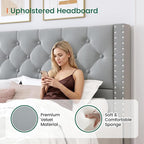 LARMACE Queen Size Bed Frame Upholstered Platform Bed - Image 3