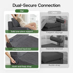 4-in-1 Folding Sofa Bed Convertible Boneless Sleeper Chair Couch Foldable - Image 6