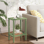 TUTOTAK End Table with Charging Station, Small Side Table with Outlets - Image 2