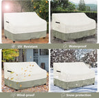 Patio 3-Seater Sofa Cover, Outdoor Couch Cover Fits up to 85W x 38D x 35H Inches - Image 9