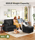 87in Corduroy Couch, Kidirect Sofa No Tool Assembly, Comfy Couches - Image 5