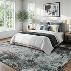 RELEANY Washable Area Rugs 9'x12' Non-Slip Modern Abstract Soft - Image 2