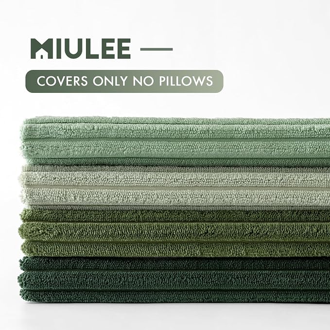 MIULEE Boho Farmhouse Sage Green Throw Pillow Covers 24x24 Inch Set of 4 - Image 7