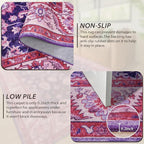 Area Rugs for Living Room, 6x9 Washable Area Rug for Bedroom, Retro Floral - Image 3