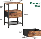 Huuger Nightstand Set of 2, Night Stand - Image 3