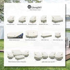 Patio Furniture Covers 4 Piece Set, 600d Heavy Duty Outdoor Furniture Covers - Image 4