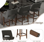VKNOW Bar Stools Set of 6, Modern Counter Stools - Image 4