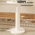 LAATOOREE Round Side Tables Set of 2, Pedestal Drink Table, Spacious Top - Image 6