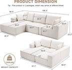 108” Modular Sectional Sofa, Cloud Sectional Couch - Image 5