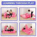 Contour Comfort Kids Couch 14 PC Modular Kids Play Couch Set – Convertible Sofa - Image 7