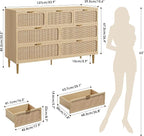 GarveeHome Rattan 7 Drawer Dressers - Image 2