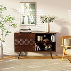 Bme Georgina 45 Inch Solid Wood TV Stand, Under 10 Minutes Assembly - Image 5