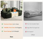 83.5" Boneless Loveseat with Ottoman, Cloud Comfy Couches - Image 4