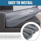 Smiry Waterproof Couch Cushion Covers, Stretch Jacquard Thick Sofa Cushion - Image 4
