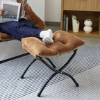 15" Folding Ottoman, Foldable Footrest Stool, Portable Small Foot Stool - Image 8