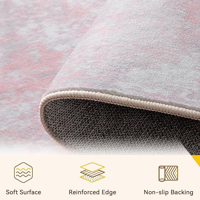 RELEANY Washable Area Rugs 2'x3' Non-Slip Modern Abstract Soft - Image 3