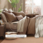 Monbix California King Comforter Set, Bed in a Bag 7 Pieces - Image 4