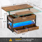Itaar 40" Lift Top Coffee Table, 4 in 1 Coffee Tables - Image 2