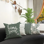 YCOLL Pillow Covers 18x18 Set of 4, Modern Sofa Throw Pillow Cover, Decorative - Image 2