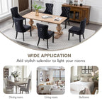 KCC Velvet Dining Chairs Set of 6, Upholstered High-end Tufted Dining Room Chair - Image 8