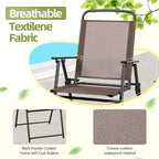 Vongrasig 6 Pieces Folding Patio Dining Set, All Weather Small Metal Outdoor - Image 3