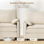 Vesgantti 142" Oversized Sectional Sofa Bed, 8-Seater Modular Sleeper Cloud - Image 3