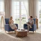 COLAMY Mid-Century Modern Upholstered Accent Chair - Image 9