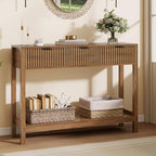 Nasonet Fluted Console Table, Wooden Sofa Table by Nasonet