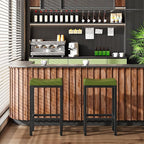 HOOBRO Bar Stools, Counter Height Stools, Saddle Barstools - Image 4