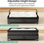 Kitstorack 4 Pack Height-adjustable Under Bed Storage - Image 6