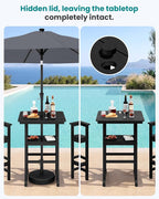SERWALL Balcony Adirondack Chairs and Table 3 Pieces Set, Oversize Adirondack - Image 2