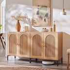 IFBUY Modern Sideboard Buffet Cabinet, 61.75" W Fluted Arched Buffet Cabinet by IFBUYFarmhouseFurniture
